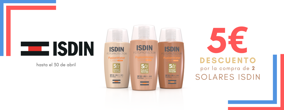 ISDIN / 5€ DESCUENTO comprando 2 solares