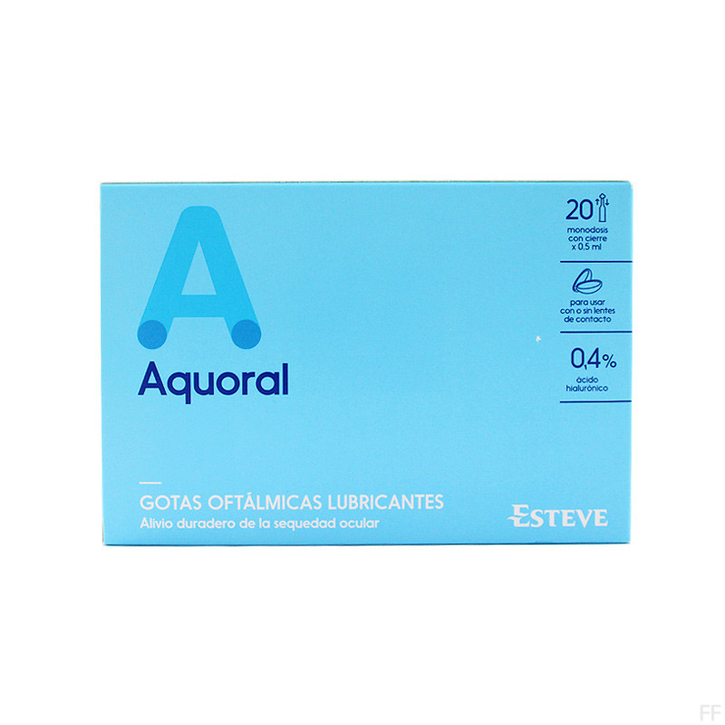 Aquoral Gotas oftálmicas lubricantes Monodosis 20 unidades 
