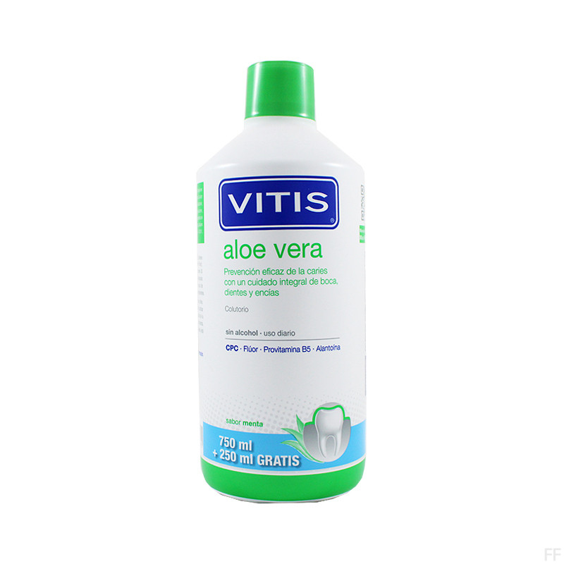 Vitis Aloe Vera Colutorio Sabor menta 750 ml + 250 ml GRATIS