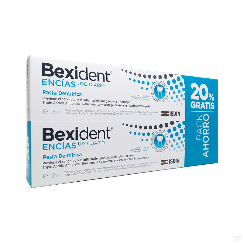 Duplo Bexident Encías Uso diario Pasta 2 x 125 ml Isdin