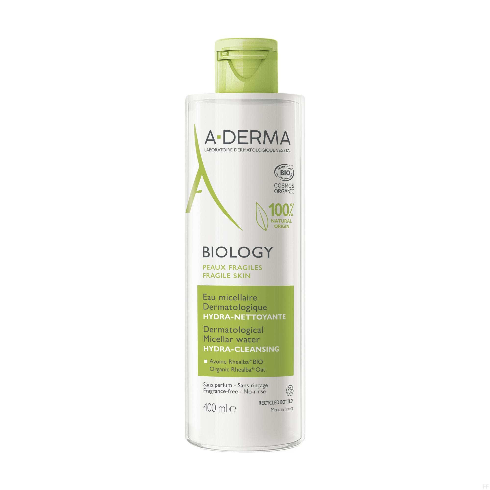 Aderma BIOLOGY Agua micelar Ligera dermatológica hidra-limpiadora 400 ml