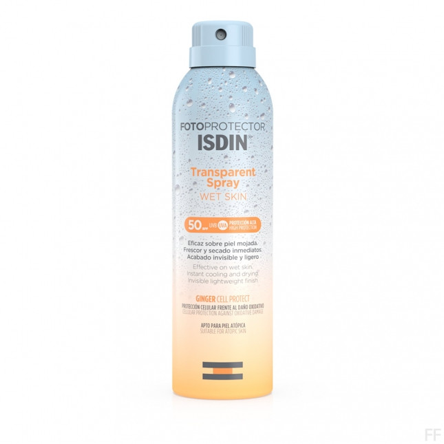 Nueva imagen Fotoprotector Isdin Transparent Spray Wet Skin SPF50