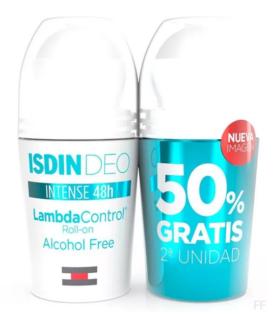 DUPLO IsdinDeo Lambda Control Desodorante Roll-on SIN ALCOHOL 2 x 50 ml