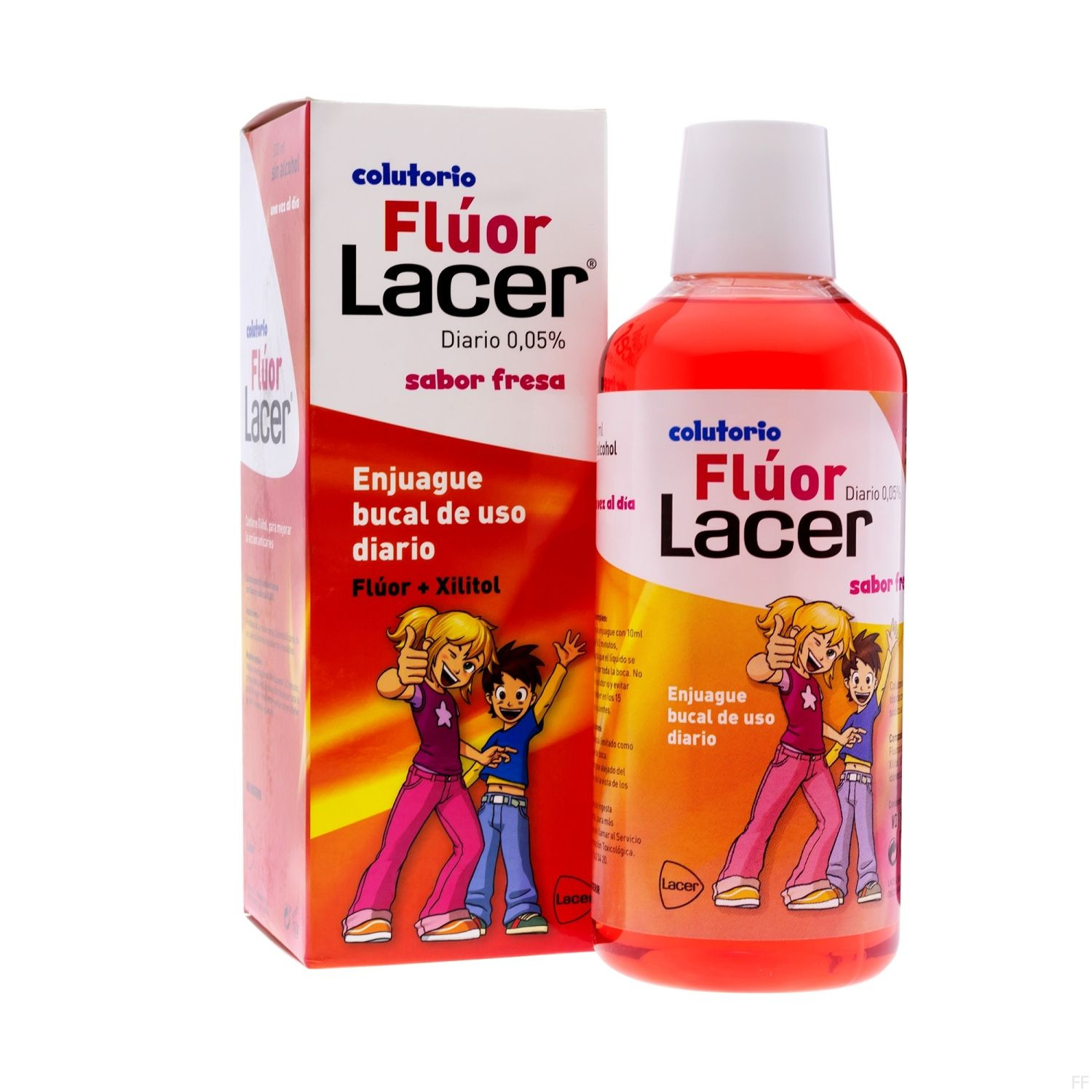 Fluor Lacer Colutorio Sabor Fresa 500 ml