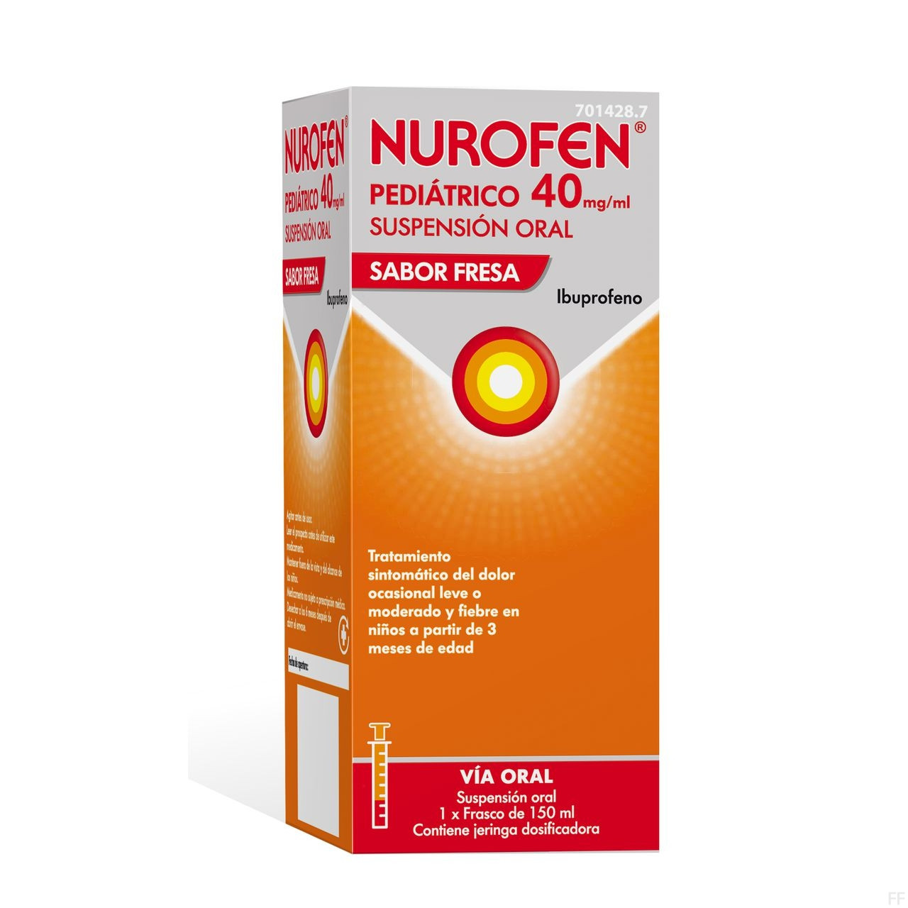 NUROFEN PEDIATRICO 40 MG/ML SUSPENSION ORAL SABOR FRESA