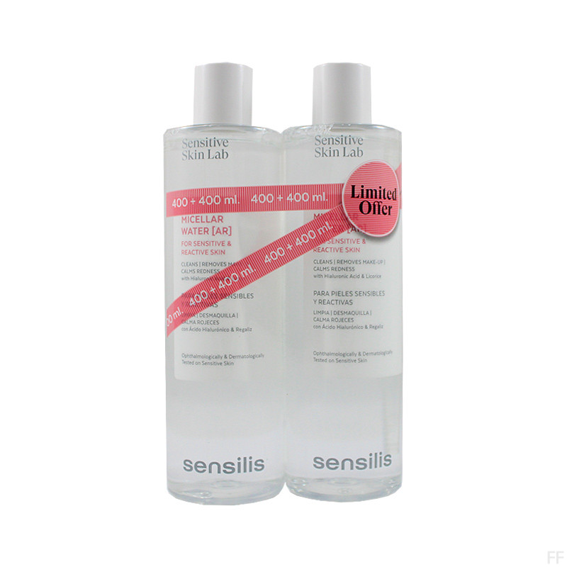 DUPLO Sensilis Micellar Water AR Agua micelar Piel reactiva 2 x 400 ml