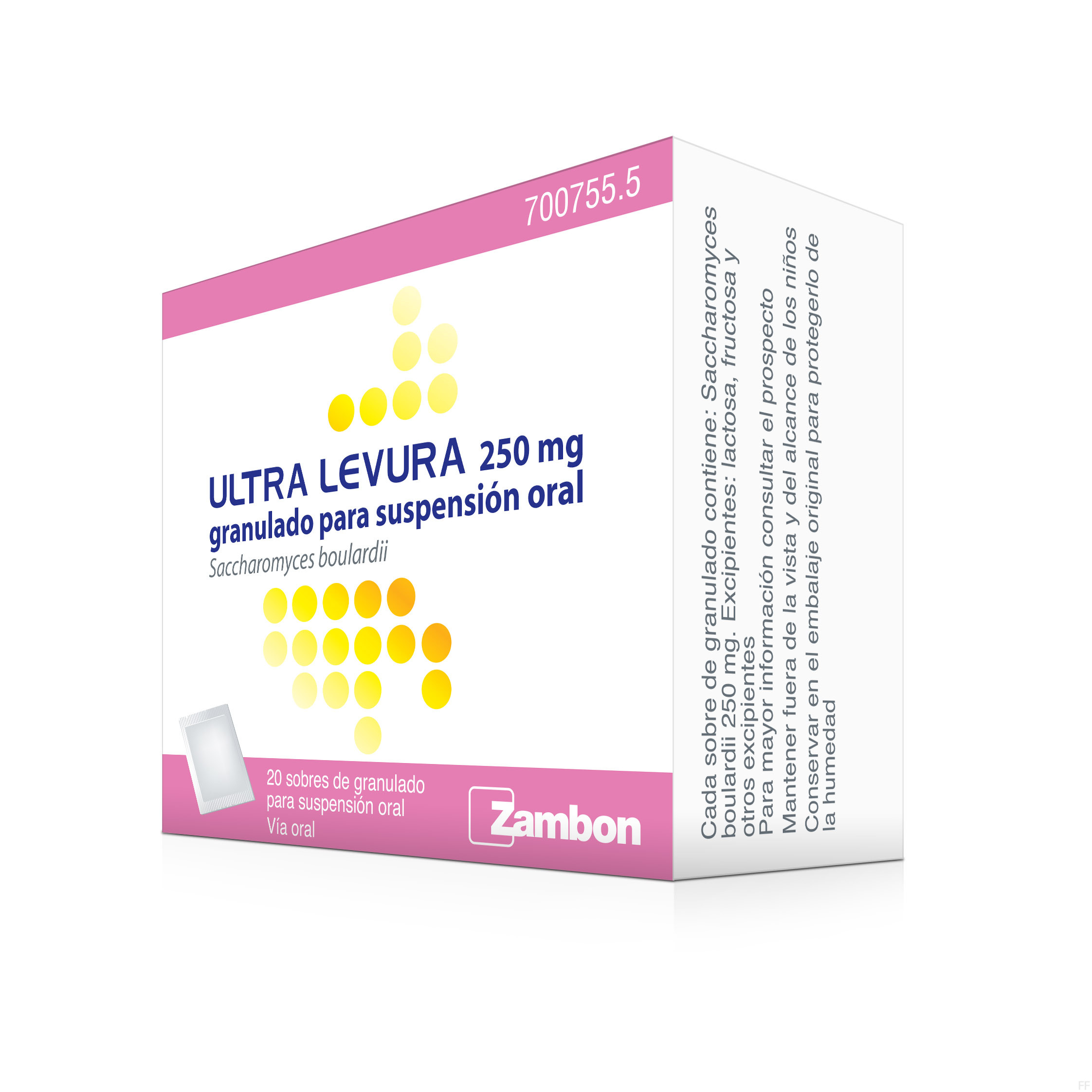Ultra-Levura 250 mg 20 sobres