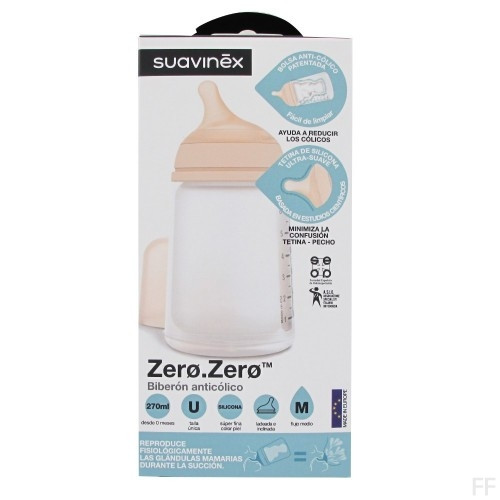 Suavinex Zero Zero Biberón anticólico Flujo Medio