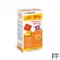 Duplo Arkovital Vitamina C + Zinc 2 x 20 Comprimidos Efervescentes