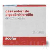 Acofar Gasa Estéril de Algodón Hidrófilo - 25 ud