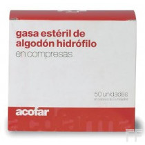 Acofar Gasa Estéril de Algodón Hidrófilo - 50 ud