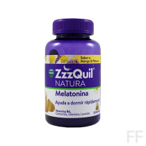 ZZZquil Natura Melatonina Sabor mango y plátano 60 gominolas