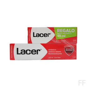Lacer Pasta dentífrica con flúor 125 ml + 25 ml