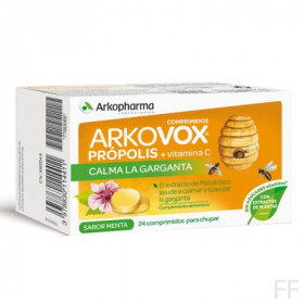ARKOVOX PROPOLIS VIT C (MENTA) 24 COMP.