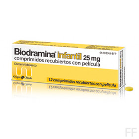 BIODRAMINA INFANTIL (25 MG 12 COMPRIMIDOS )