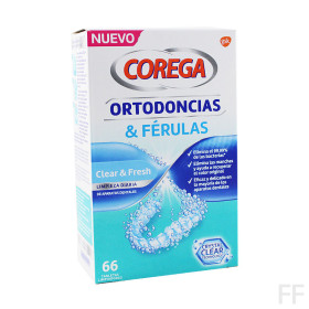 COREGA ORTODONCIAS & FERULAS 66 TABLETAS LIMPIAD