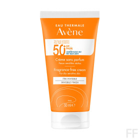 Avene Solar Crema Pieles secas SIN PERFUME SPF50+ 50 ml