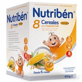 Nutriben 8 Cereales con Miel + Fibra 600 g