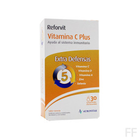 Reforvit Vitamina C Plus Extra Defensas Sabor naranja 30 comprimidos efervescentes