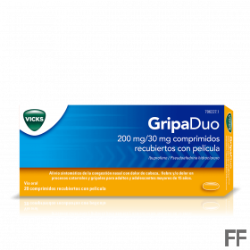 GRIPADUO 200/30 MG 20 COMPRIMIDOS RECUBIERTOS