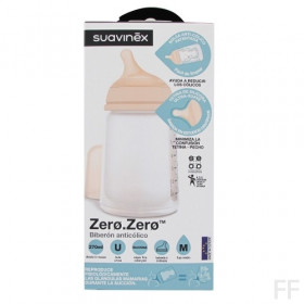 Suavinex Zero Zero Biberón anticólico Flujo Medi