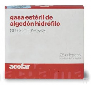 Acofar Gasa Estéril de Algodón Hidrófilo - 25 ud