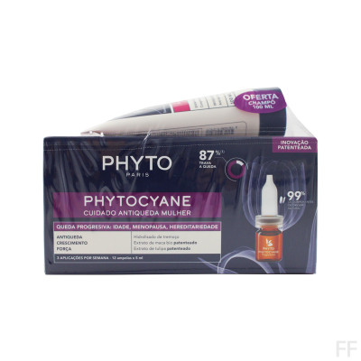 Phytocyane Tratamiento Anticaída Progresiva MUJER 12 ampollas + REGALO